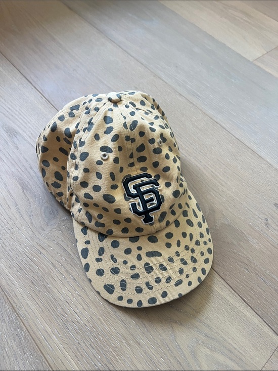 47 Accessories - Giants Beige/Cheetah print Baseball Cap